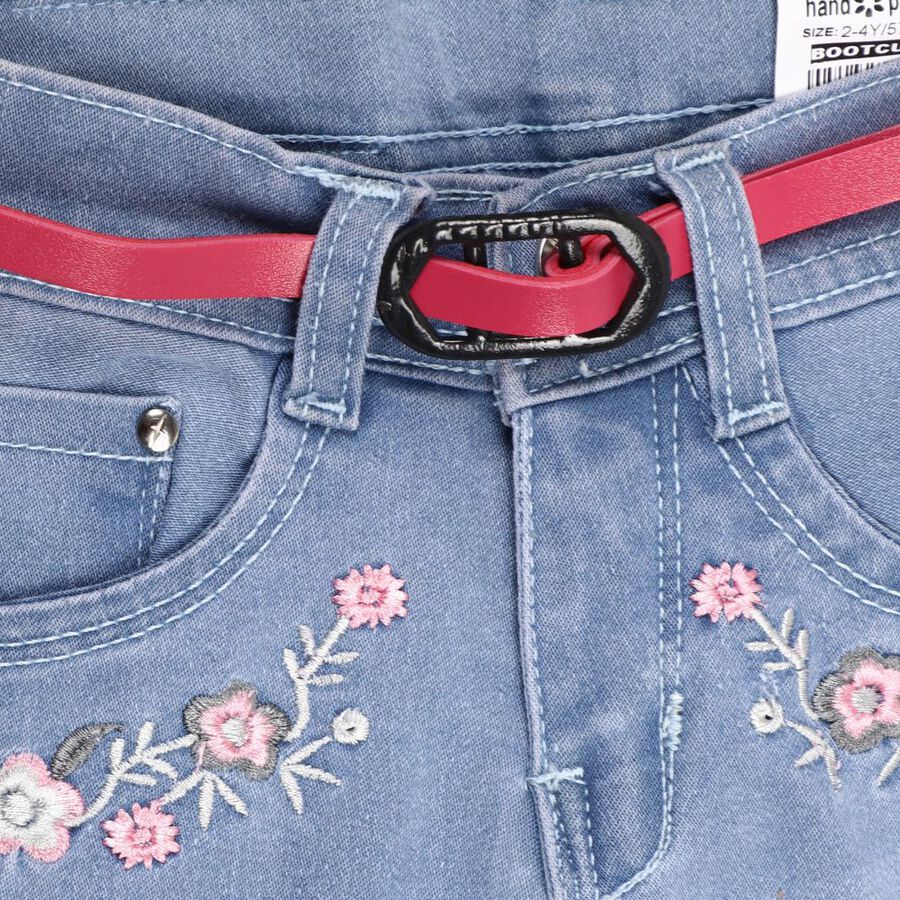 Girls' Jeans, मध्यम नीला, large image number null