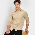 Men's 100% Cotton Casual Shirt, गहरा पीला, small image number null