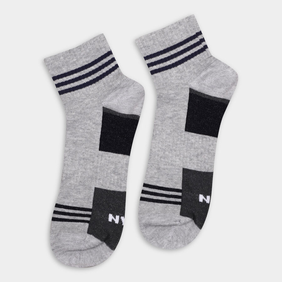 Men's Socks, Melange Light Grey, large image number null