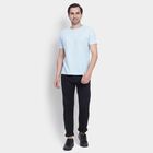 Men's Round Neck Half Sleeves T-Shirt, Sky Blue, small image number null