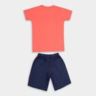 Boys' Cotton Woven Baba Suit, Coral, small image number null