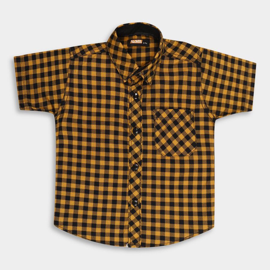 Boys' Cotton Shirt, Mustard, large image number null