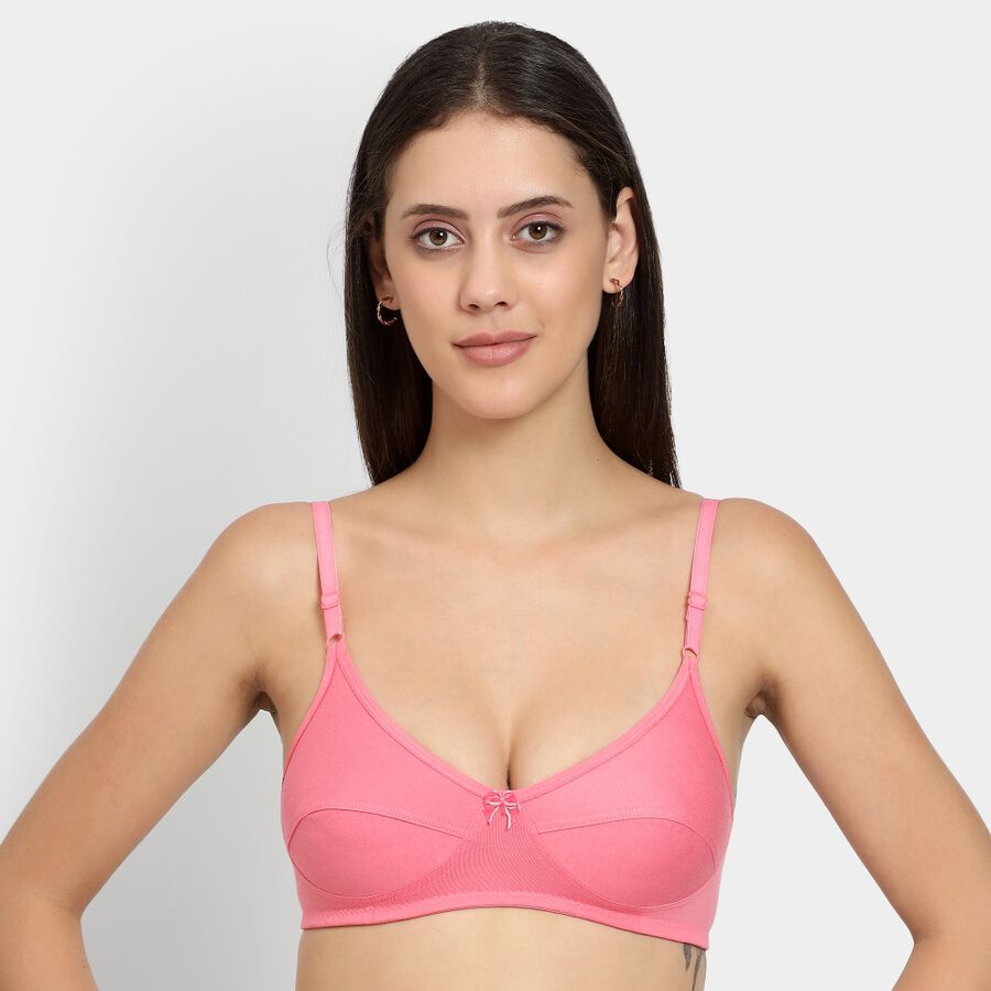 Ladies' Cotton Bra, Coral, large image number null