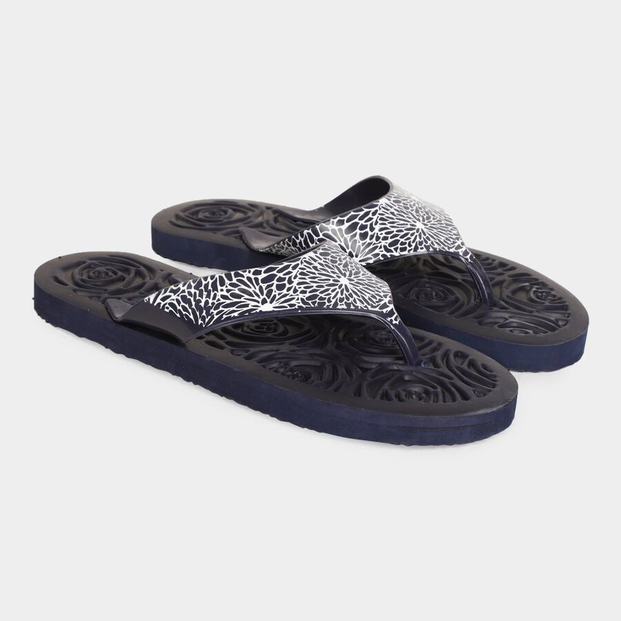 Womens Emboss Sliders, Navy Blue, large image number null