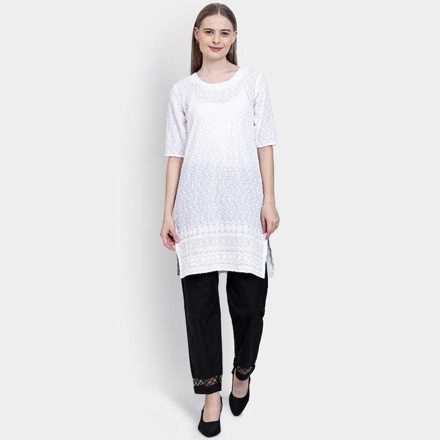 Ladies' Cotton Palazzo, काला, large image number null