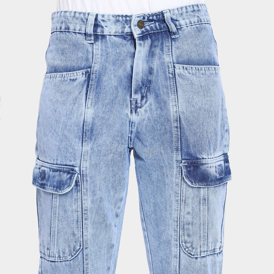 Ladies' Jeans, मध्यम नीला, large image number null