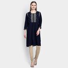 Ladies' Kurta, नेवी ब्लू, small image number null