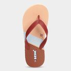 Mens Printed Flip Flops, Tan, small image number null