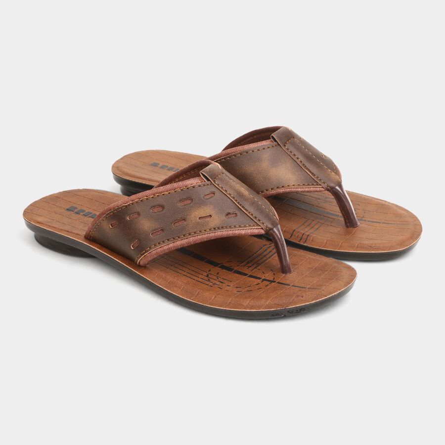 Mens Floater Sandals, टैन, large image number null