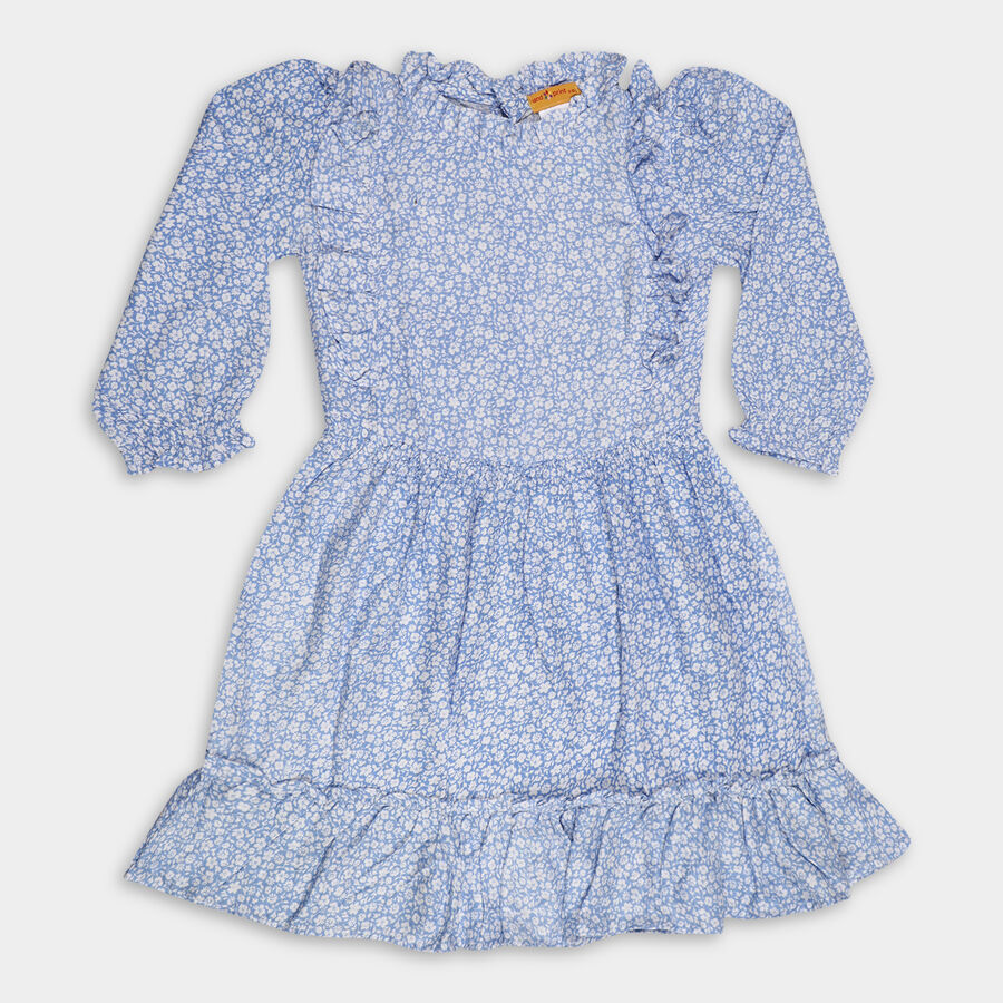 Girls' Dress, Light Blue, large image number null