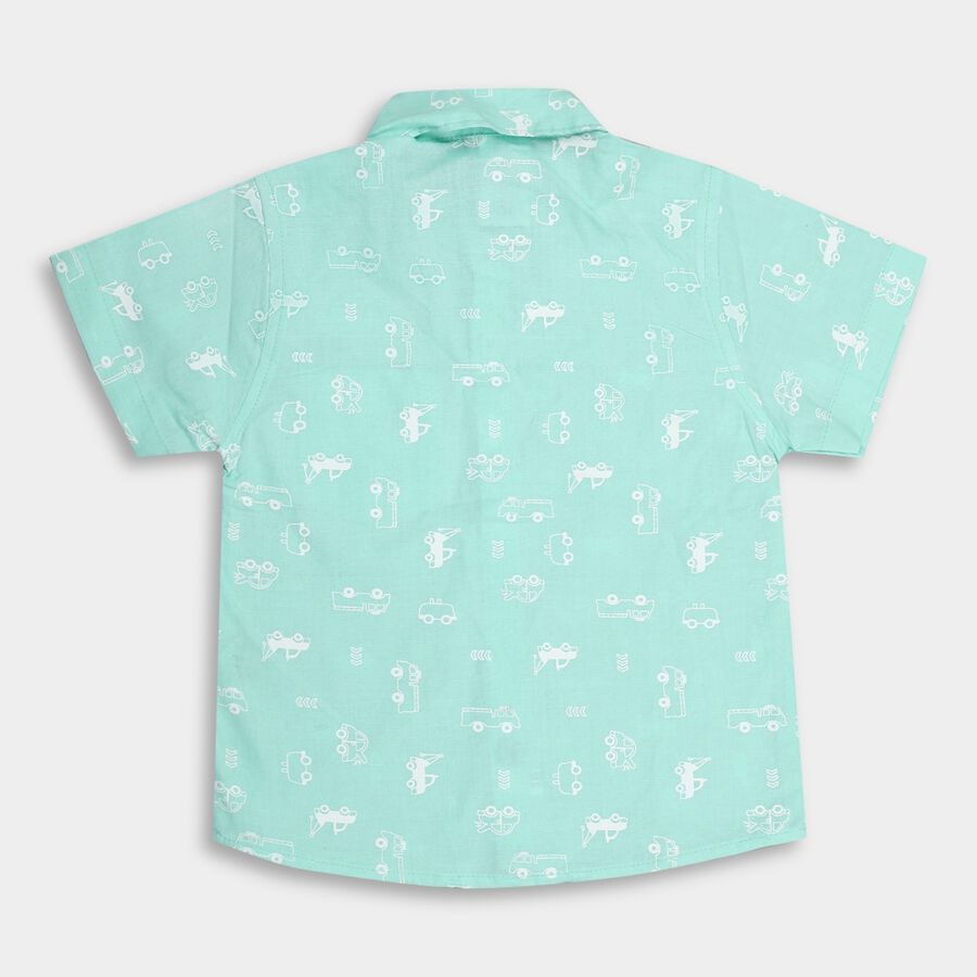 Infants' Cotton Shirt, गहरा हरा, large image number null
