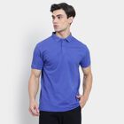 Men's Collared Half Sleeves T-Shirt, Dark Blue, small image number null