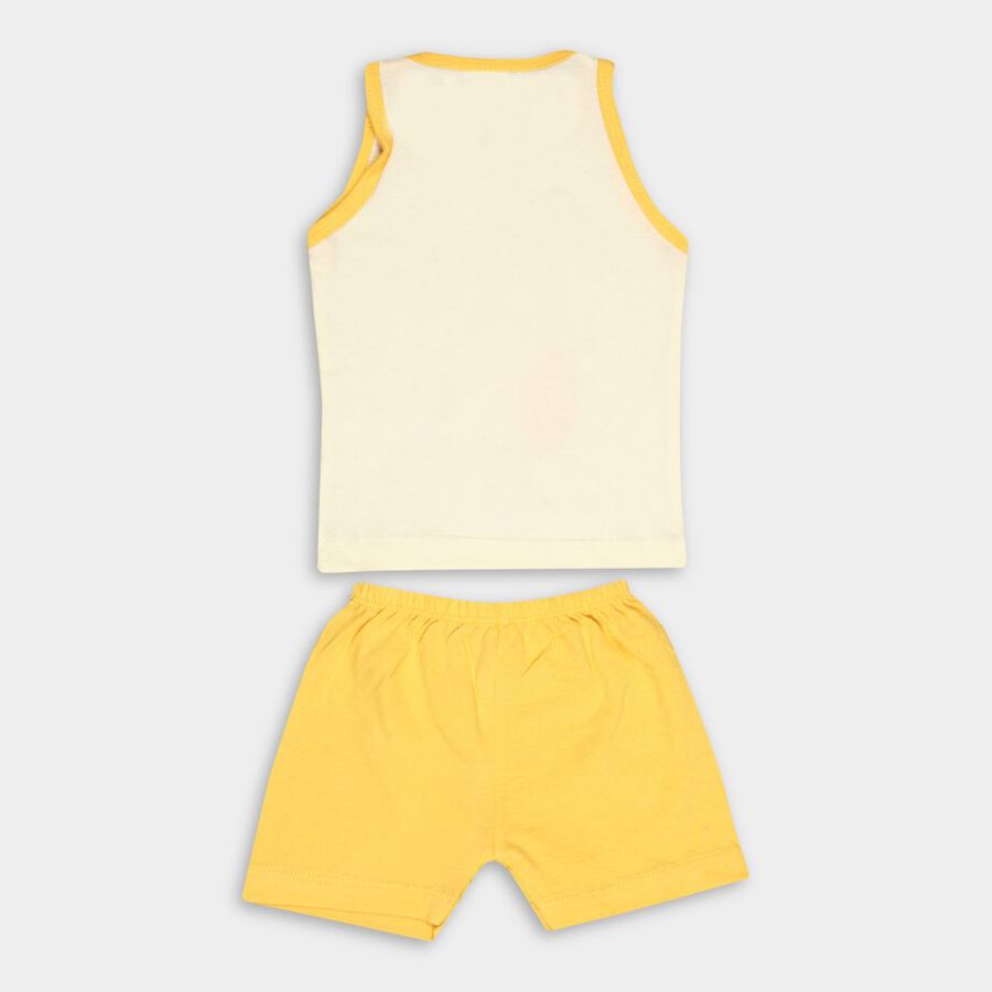 Infants' Cotton Baba Suit, Yellow, large image number null