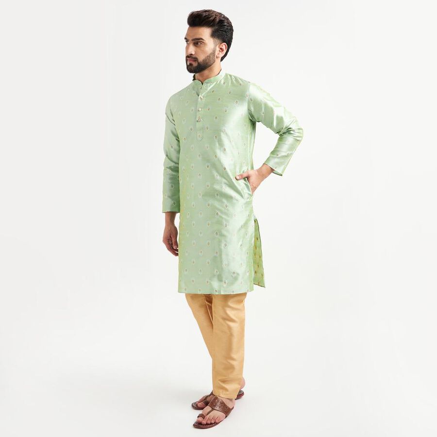 Men's Kurta Pyjama, Light Green, large image number null