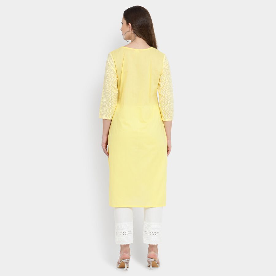 Ladies' Cotton Kurta, Yellow, large image number null