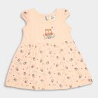 Infant Girl's Cotton Frock, पीच, small image number null