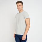 Men's Round Neck Half Sleeves T-Shirt, Light Grey, small image number null