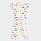 Infants' Cotton Night Suit, White, small image number null