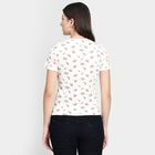 Ladies' Round Neck T-Shirt, सफ़ेद, small image number null