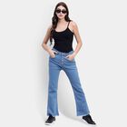 Basic Wash High Rise Boot Cut Jeans, Mid Blue, small image number null