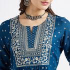 Ladies' Kurta, Teal Blue, small image number null