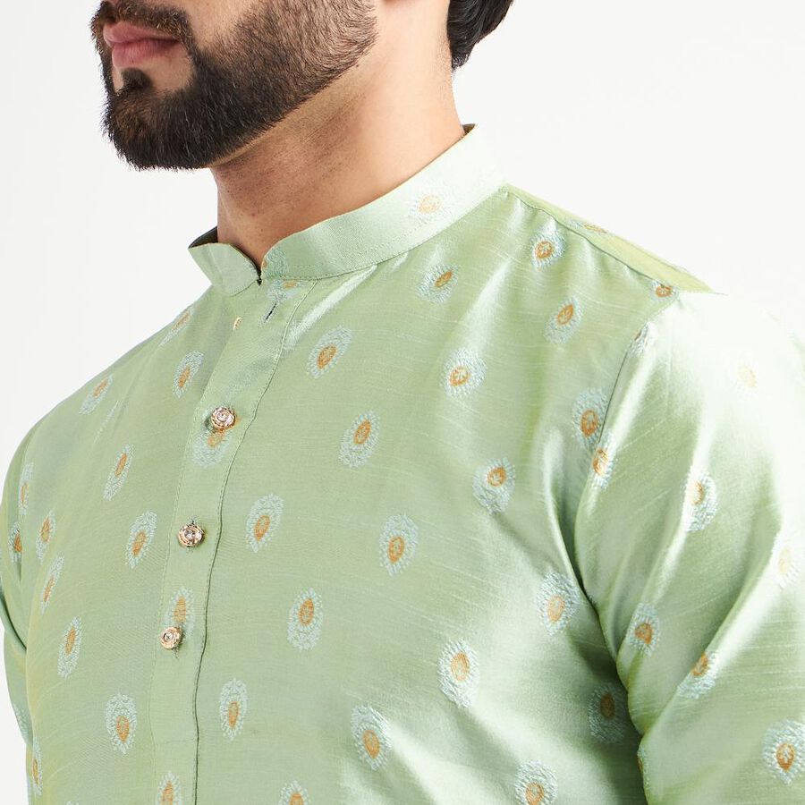 Men's Kurta Pyjama, Light Green, large image number null