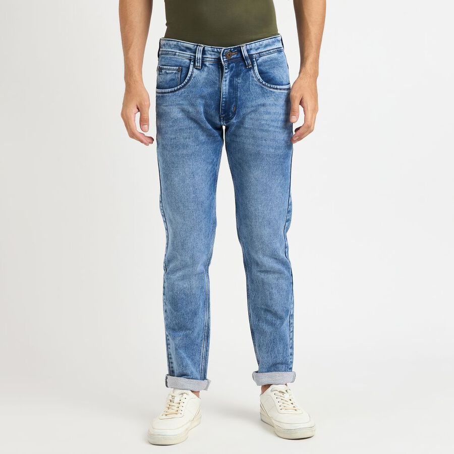 Men's Jeans, गहरा नीला, large image number null