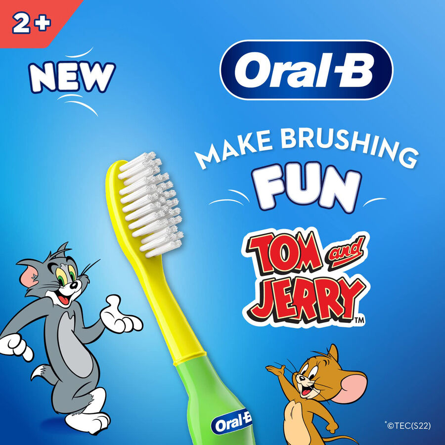Kids Toothbrush, Tom & Jerry, Extra soft bristles and easy to hold handle (Age 2+), , large image number null