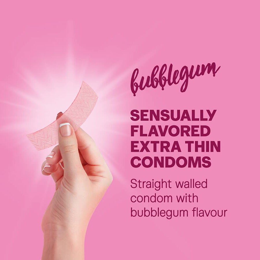 Bubblegum Flavoured Condoms, , large image number null