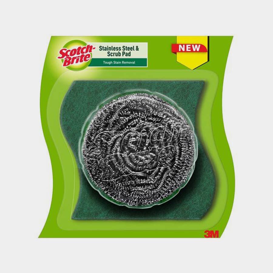 Stainless Steel & Scrub Pad, , large image number null