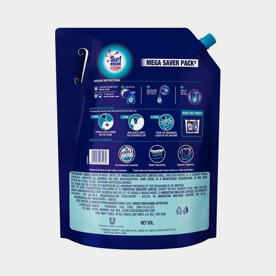 Top Load Liquid Matic Detergent, , large image number null