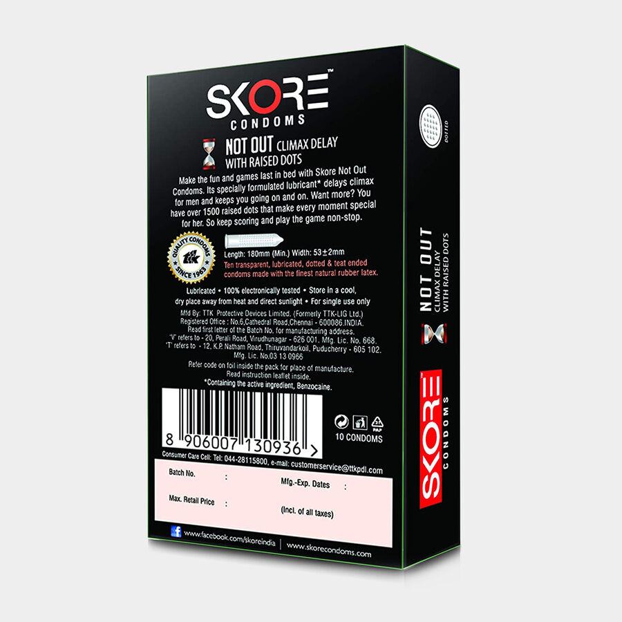 Skore Not Out Condom, , large image number null