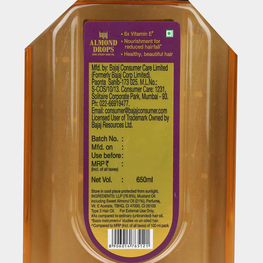 Almond Drops Hair Oil, , large image number null