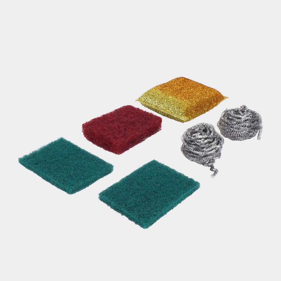 6 Pcs Scrubber Combo, , large image number null