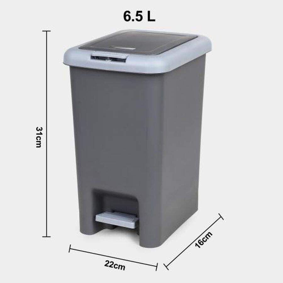 6.5 L Plastic Dust Bin, Dual Open Bin, , large image number null