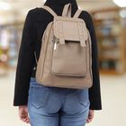 Women's 2 Compartment Plain Polyurethane Backpack, , small image number null