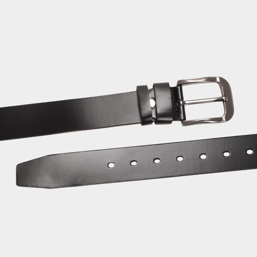 Men's Black Polyurethane Formal Belt, Upto 38 In. Waist, , large image number null