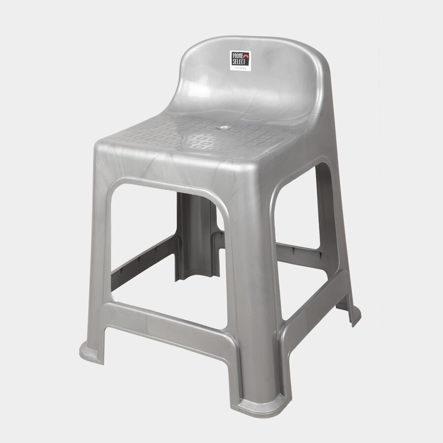 Plastic Stool with Backrest, , large image number null