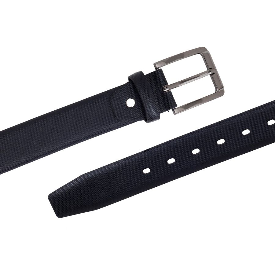 Men's Black Leather Belt, Upto 38 In. Waist, , large image number null