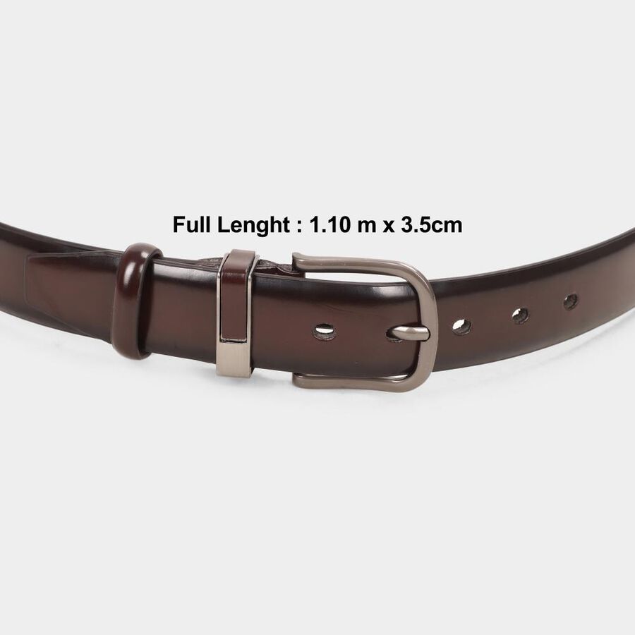 Men's Brown Polyurethane Casual Belt, Upto 38 In. Waist, , large image number null