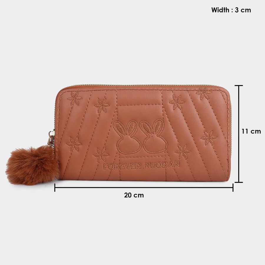 Women's 2 Compartment Polyurethane Long Wallet , , large image number null