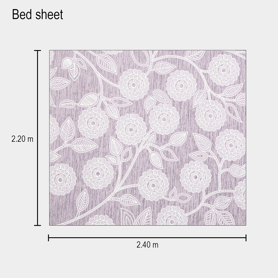 120 GSM Microfiber Double Bedsheet with 2 Pillow Covers, , large image number null