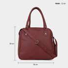 Women's 3 Compartment Medium Polyurethane Satchel, , small image number null