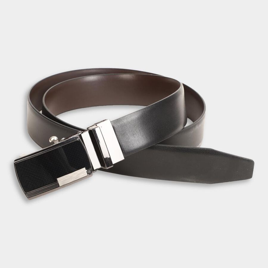 Men's Black Polyurethane Formal Belt, 38 in. Waist, , large image number null