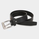 Men's Black Polyurethane Formal Belt, 38 in. Waist, , small image number null