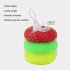 Nylon Multi Purpose Scrubber, 10 g - Set of 3 - Colour/Design May Vary, , small image number null