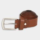 Men's Tan Leather Casual Belt, 38 in. Waist, , small image number null