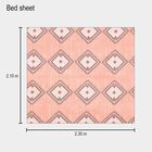 104 TC Cotton Double Bedsheet with 2 Pillow Covers, , small image number null