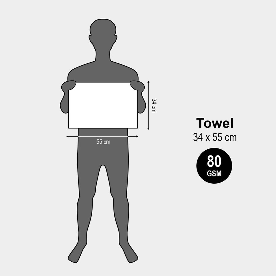 Cotton Blend Hand Towel, 370 GSM, , large image number null
