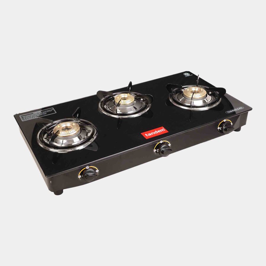 LP Gas Stove 3-Burner Glass top, , large image number null